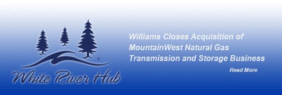 White River Hub banner: developing a new natural gas pipeline hub in the Rockies.